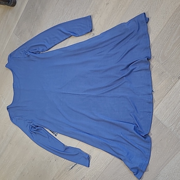 NWT Nina Leonard Dress Women's sz Small Blue Moon Long Sleeve A-Line Dress - Picture 3 of 7